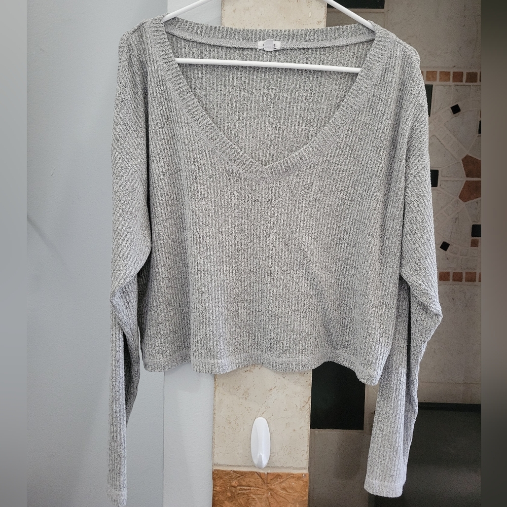 Garage Heather Gray Adriana  V-Neck Tee